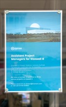 Employment advertising poster for Assistant Project Managers for Sizewell B nuclear power station