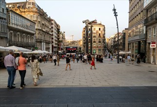 People in pedestrianised central square