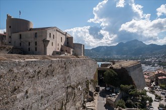The fortress of Calvi on the west coast of the Mediterranean island of Corsica