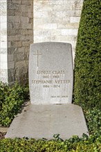 Grave of the Flemish author Ernest Claes and Stephanie Vetter at the cemetery of the Averbode Abbey