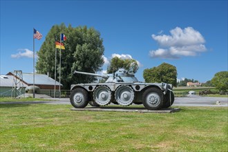 Exhibition of the EBR Panhard armoured reconnaissance vehicle at the Musee de l'Abri