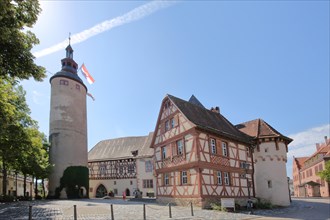Historic tower with Kurmainzisches Schloss