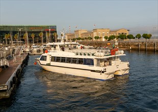 Public transport RG Naviera ferry boat 'Alabur' at quayside
