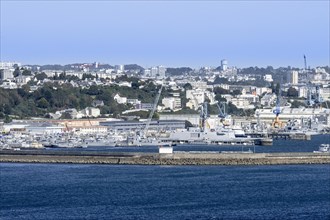 French Navy ships docked in the military port