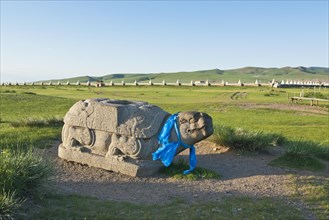 Stone turtle of the ancient capital of Mongolia