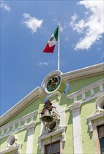 Mexican flag flying