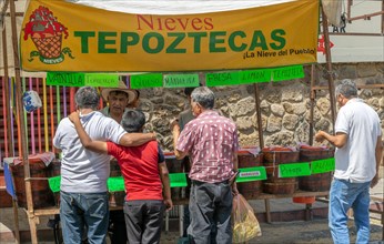 Nieves Tepoztecas market ice cream stall