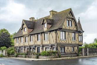 Half-timbered house in one of the most beautiful villages of France Beuvron-en-Auge