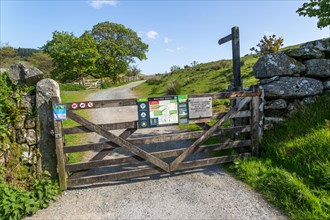 West Dart valley gate at start of walk