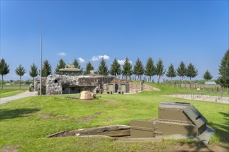 Esch casemate as part of the former Maginot Line. Here bunker with M4 Sherman tank