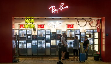 Ray-Ban shop shopping area inside Cancun airport