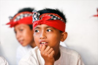 Balinese boys with festive headband