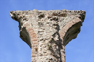 Remains of pillar made of bricks of the Roman Aqueduct at Frejus