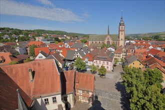 View from the tower of the tower on the cityscape with St. Martin's Church