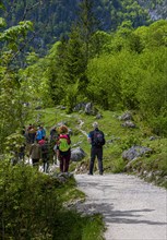 Hikers and tourists at Obersee