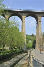 The Passerelle or viaduct spans over the Petrusse valley at Luxembourg