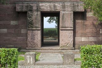 Entrance to the First World War One military cemetery Deutscher Soldatenfriedhof Langemark