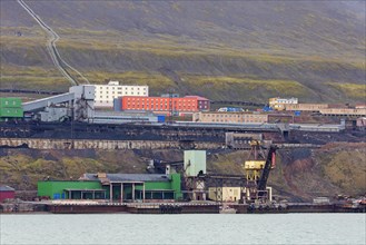 Coal mining buildings at Barentsburg
