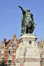 The statue of Jacob Van Artevelde at the Friday Market