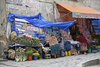 Market stall at the witch's market in La Paz