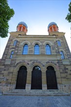 Old synagogue with double towers built 1884