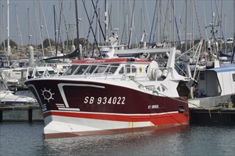 Fishing boats in the port of Saint-Quay Portrieux in Brittany