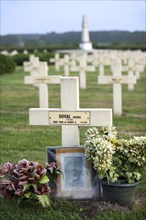 French graves on the First World War One cemetery Cimetiere National Francais de Saint-Charles de Potyze near Ypres