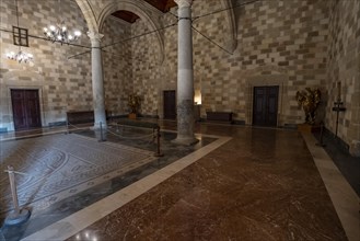 Interior with mosaic floor