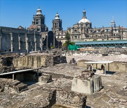 Templo Mayor archaeological Aztec city of Tenochtitlan