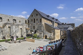Courtyard in the medieval Chateau de Bouillon Castle