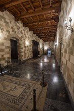 Interior with mosaic floor