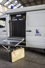 X-Ray baggage scanning vehicle of the Belgian customs for detecting weapons