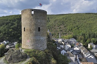 Ruin of medieval round watchtower