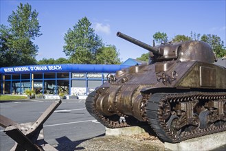 M4A4 Sherman Tank in front of the Musee Memorial d'Omaha Beach museum