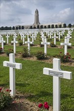 Douaumont ossuary and military cemetery for First World War One French and German soldiers who died at Battle of Verdun