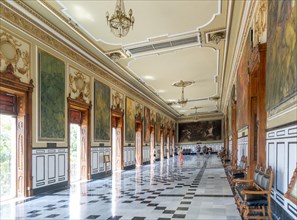 Historic hall with paintings by Fernando Castro Pacheco