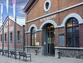 Entrance of the Red Star Line museum in the port of Antwerp