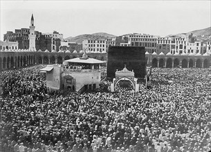 View of Mecca with the Kaaba during the Hajj