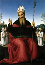 St. Augustine with members of the Brotherhood of Perugia