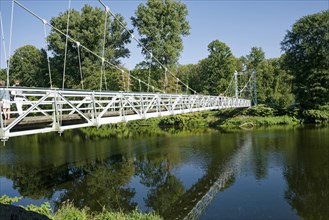 Suspension bridge over the Mulde River