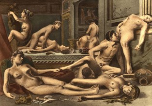 Men and woman having group sex