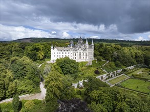 Aerial view of Dunrobin Castle