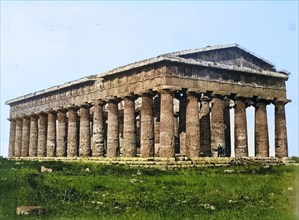 The Temple of Neptune in Paestum in 1865
