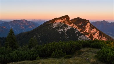 The summit of the Rauschberg at sunrise