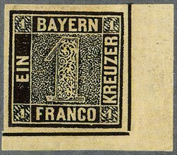 The Black One is the first stamp of the Kingdom of Bavaria and the first stamp issued in Germany
