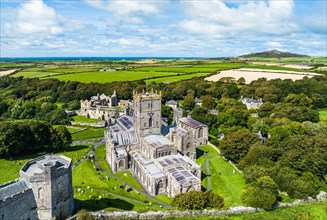 St Davids Cathedral from a drone