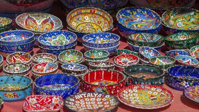 Colourful ceramic tableware