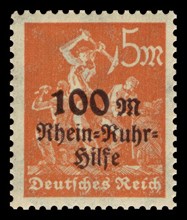 Stamp vintage 1923 of the Deutsche Reichspost