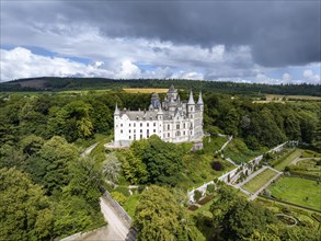 Aerial view of Dunrobin Castle