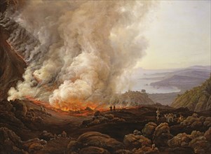 The eruption of the volcano Vesuvius in December 1820